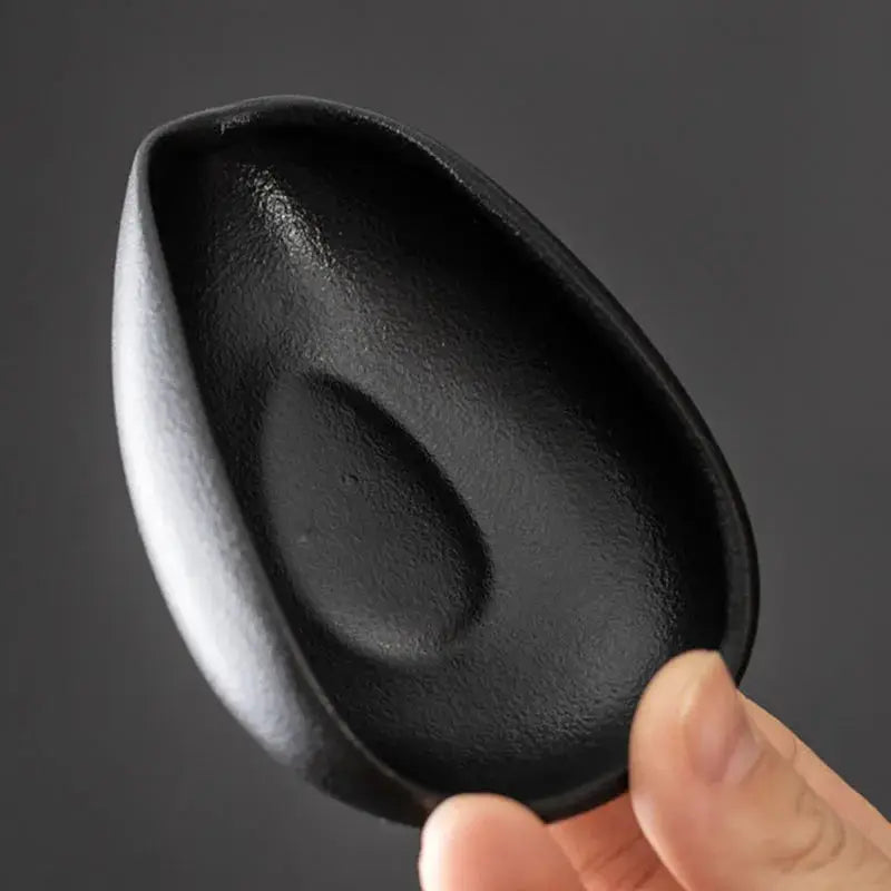 Ceramic Coffee Bean Dosing Cup Tray - Pottery Espresso Scoop for Precision Coffee Brewing