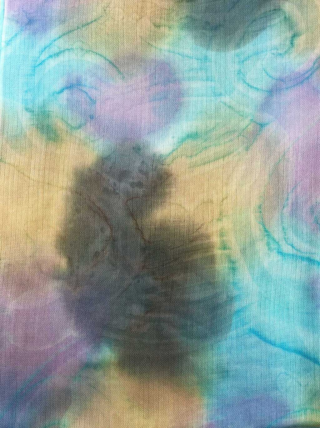 Blue Modal Silk Hand Painted Watercolor Scarf