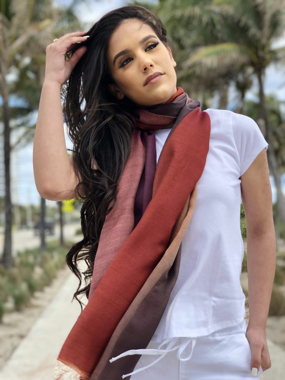 Double Shaded Silk Scarves